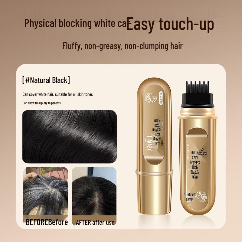 Dr. Ling s Golden Peptide Hair Repair Stick: Temporary White Hair Concealer, Non-Fading.