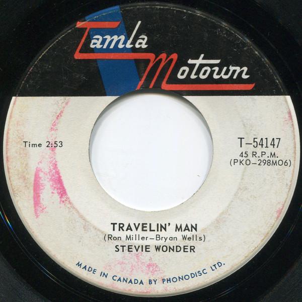 7inch Record STEVIE WONDER - Travelin' Man T54147 TAMLA MOTOWN 1967 Canada Soul/Funk Used