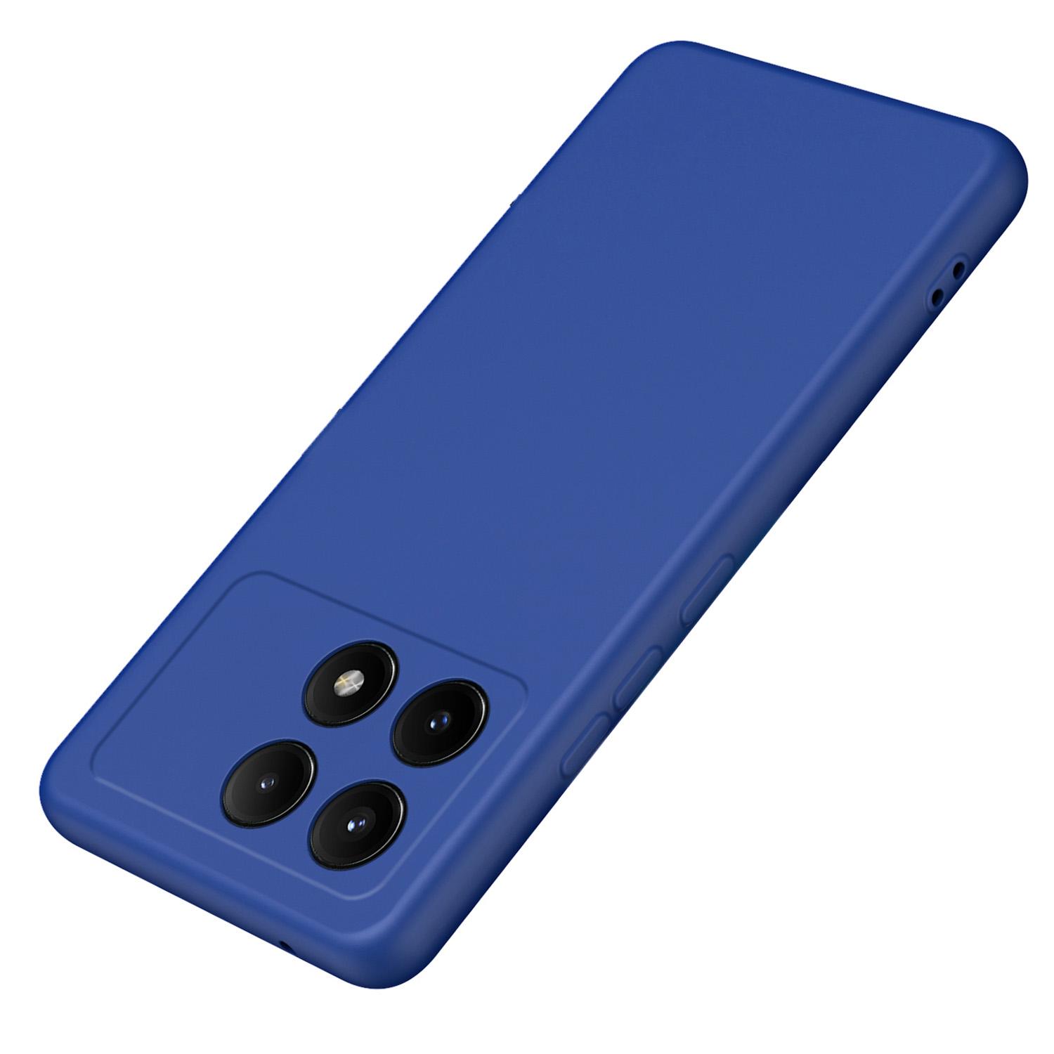 

For Xiaomi Redmi K70E 5G/Poco X6 Pro 5G Case Silky Touch 2.2mm TPU Phone Back Cover Blue