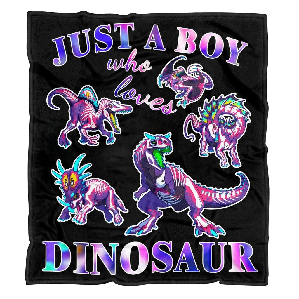Dinosaur Blanket for Boys Jurassic Dino World Park Soft Flannel Throw Blanket Dinosaur Room Decor for Boys Gifts for Sofa Bed