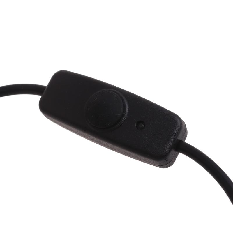 Male to Male USB Type C USB C Cable with On Off Power Switches Button for Cellphone Tablet 15W Fast Charging