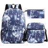 Large Capacity Schoolbag with Shoulder Strap; Student Three-piece Pencil Case Set