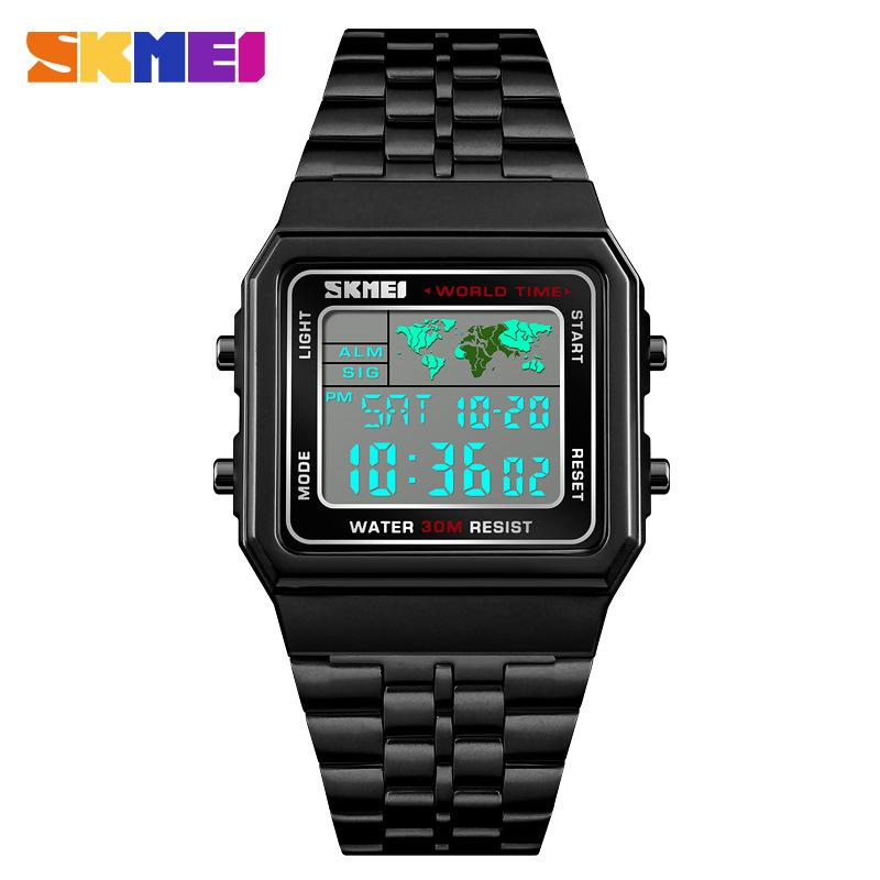 New Fashion World Time Outdoor Sports Service Men's Watch Thailand Waterproof Electronic Watch