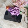 Handcrafted 3D Protea Flower Keychain & Necklace Pendant - Vegetable-Tanned Full-Grain Leather with Artisan Dyeing