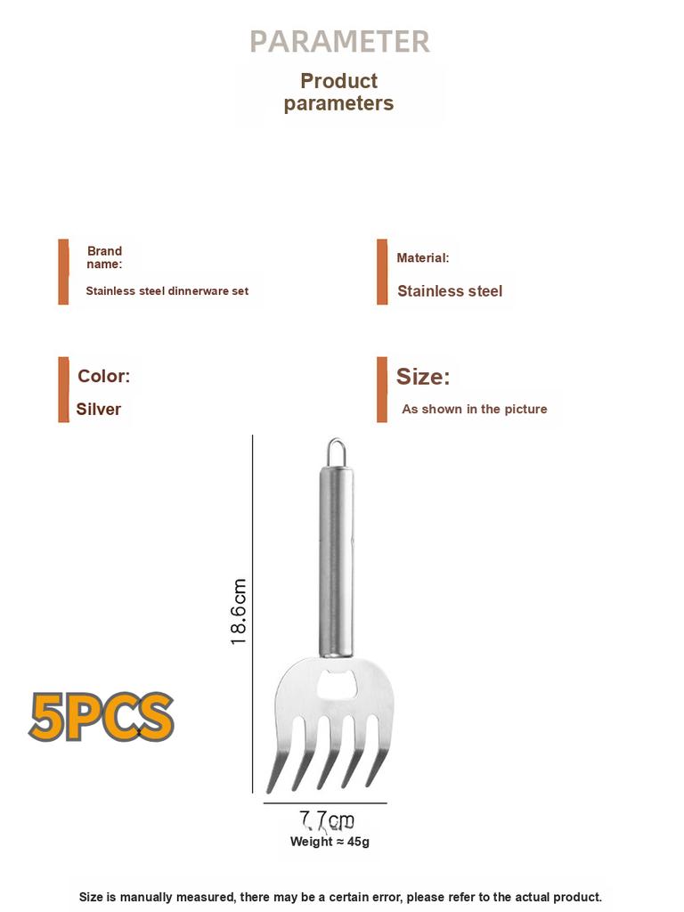 5 pcs Multifunctional Bear Claw Meat Shredder Meat Claw Chicken Beef Pork Shredding Fork for BBQ Kitchen Food Cutter