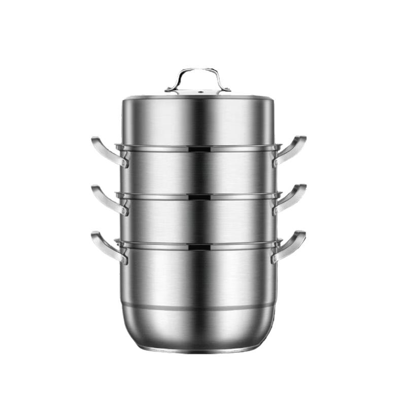 Yingbai 304 Stainless Steel 4-Layer Steamer Pot