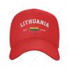 Unisex Baseball Cap Lithuania EST Independence Day Wild Sun Shade Peaked Adjustable Outdoor Caps for Unisex Women