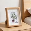 8in Simple Wooden Photo Frame 3D Design Desktop Decor Picture Frame for Home Office Tabletop Display Picture Frames