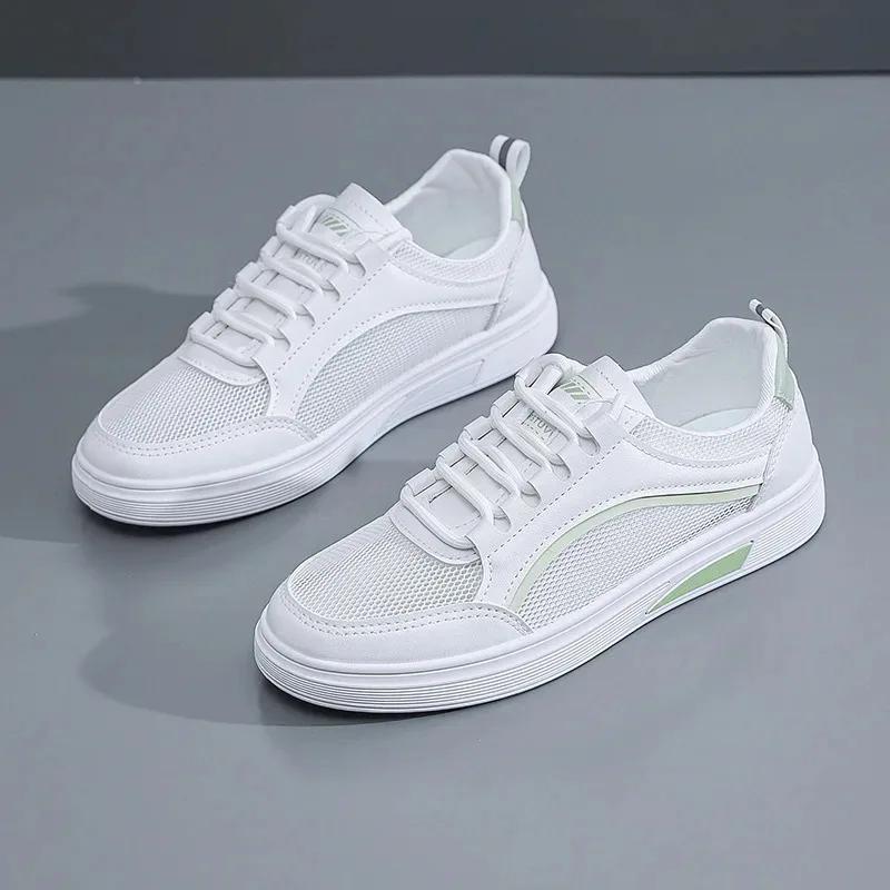2025 Summer Mesh Women's Casual Shoes New Anti Slip Wear-resistant Lightweight Single Shoe Soft Sole Versatile White Women Shoes