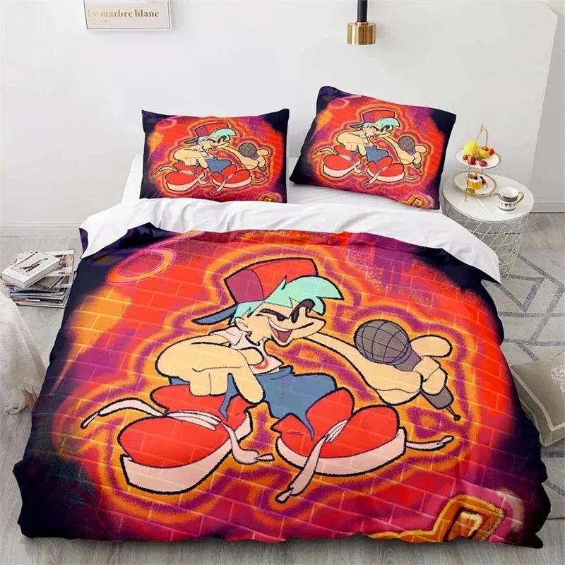 3D Printed Game Friday Night Funkin Bedding SetGirls Boys Adult Single Twin Queen SizeDuvet Cover Pillowcase Bedding