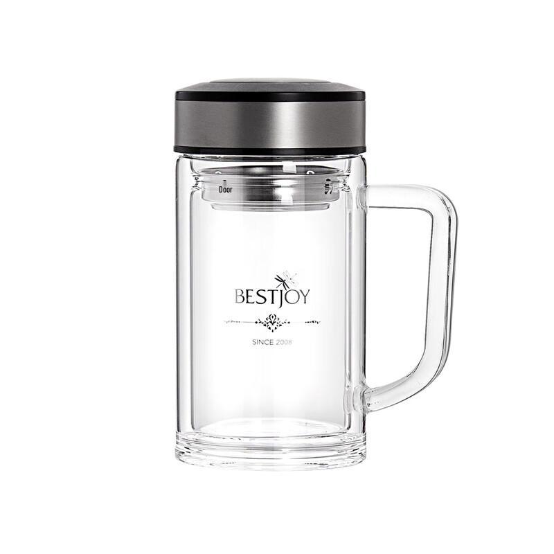 Fuguan Double-Layer Borosilicate Glass Tea Infuser Mug