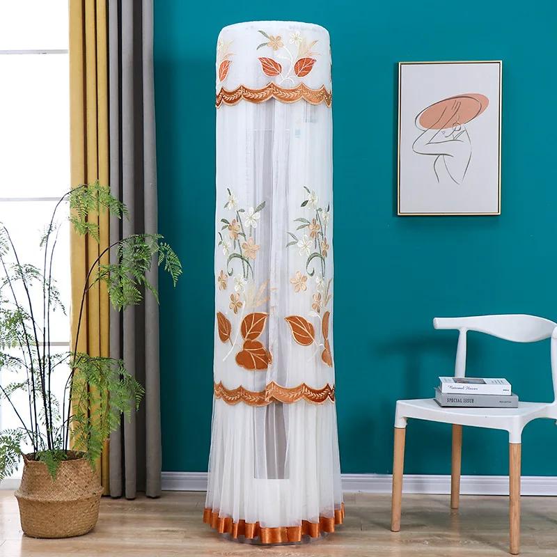 Polyester Romantische Bestickte Klimaanlagenabdeckung Zarte Klimaanlagen-Staubschutzhülle Rundlichkeit Sonnenschutz