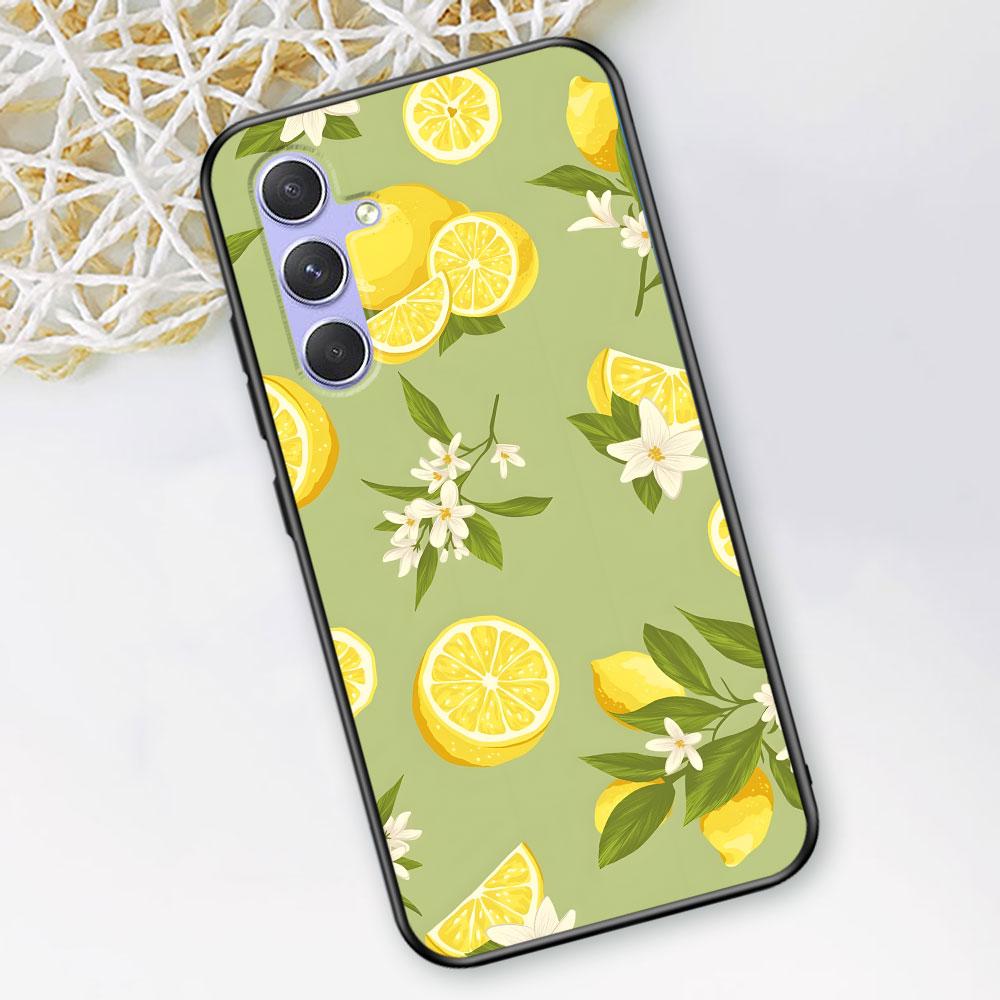 Summer Fruits Lemon Case for Samsung Galaxy A51 A53 A54 A31 A52 A12 A13 A21s A22 A32 A11 A22 A33 A41 A52s A73 TPU Phone Cover