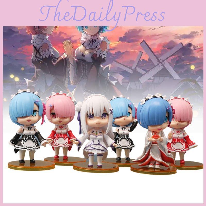 Enchanting 9cm Pvc Rem And Ram Figures From Zero Two World For Display Purposes