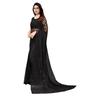 TreegoArt Fashion Women's Party Wear Floral Design Indian Saree Pearls Net Saree With Unstitched Blouse Piece