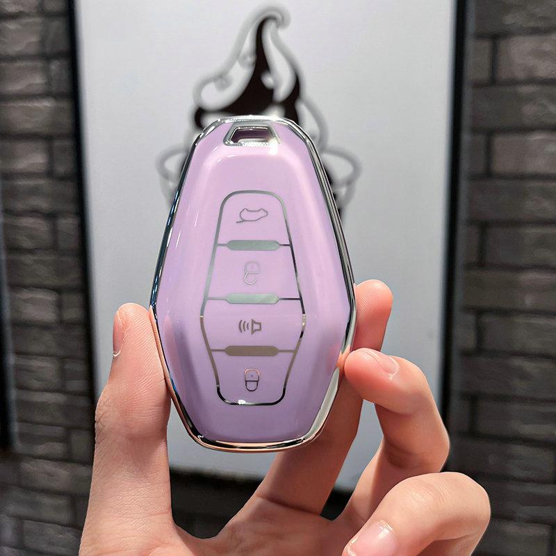 Tpu Car Key Case Cover Shell Fob For Chery Jetour X70 X90 X95 Plus    Remote Holder Keychain Accessories