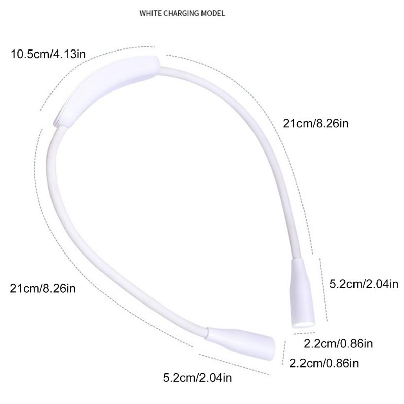 Versatile Neck Book Light LED Neck Reading Light With Adjustable Brightness,Soft Grip Pad,For Reading & Crafting