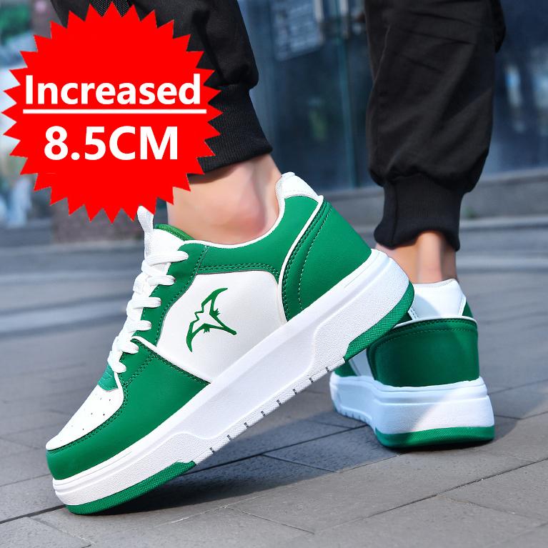 

Fashion Outdoors Men s Leather Lift Shoes For Spring And Autumn Invisible Height Increased Shoes Height Increase 5cm 8cm Casual Sneakers 38