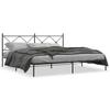 VidaXL Cadre de lit métal sans matelas avec tête de lit noir 193x203cm 376508