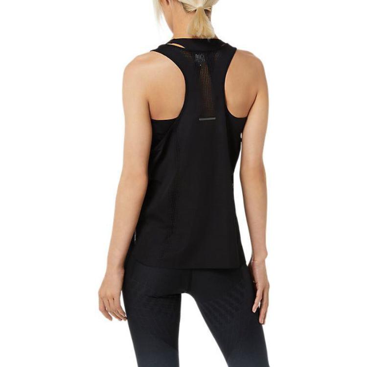 Asics Belüfteter Actibreeze Tanktop Unifarben Rundhalsausschnitt Ärmellose Weste Damen Oberteile Schwarz 2012C227-002