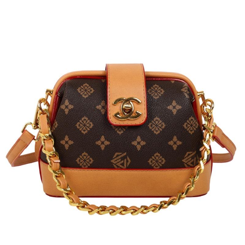 

Versatile contrasting color retro bag women s new presbyopia shell bag shoulder messenger bag