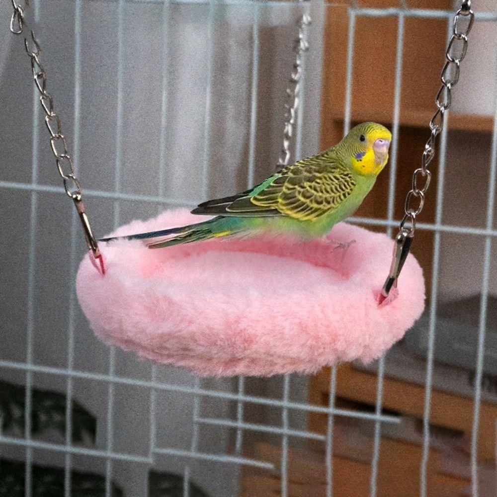 Hanging Bird Plush House Soft Bird Sleeping Bed For Parrots Budgie Lovebird Conure