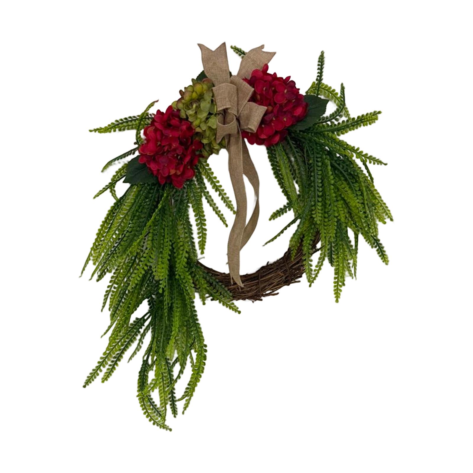 

Венок из гортензий Украшение Декор для дома Бант Настенное украшение Имитация венка Подвеска на дверь