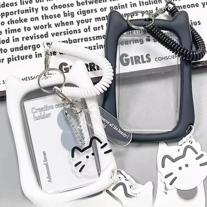 Binder Photocard Holder Cute Keychain Photo Card Case Idol Cards Collect Book Picture Frame Photocard Stuff