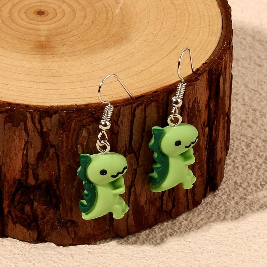 Shape Dinosaur Animal Earrings With Handcrafted Art For Women Jewelry Casual