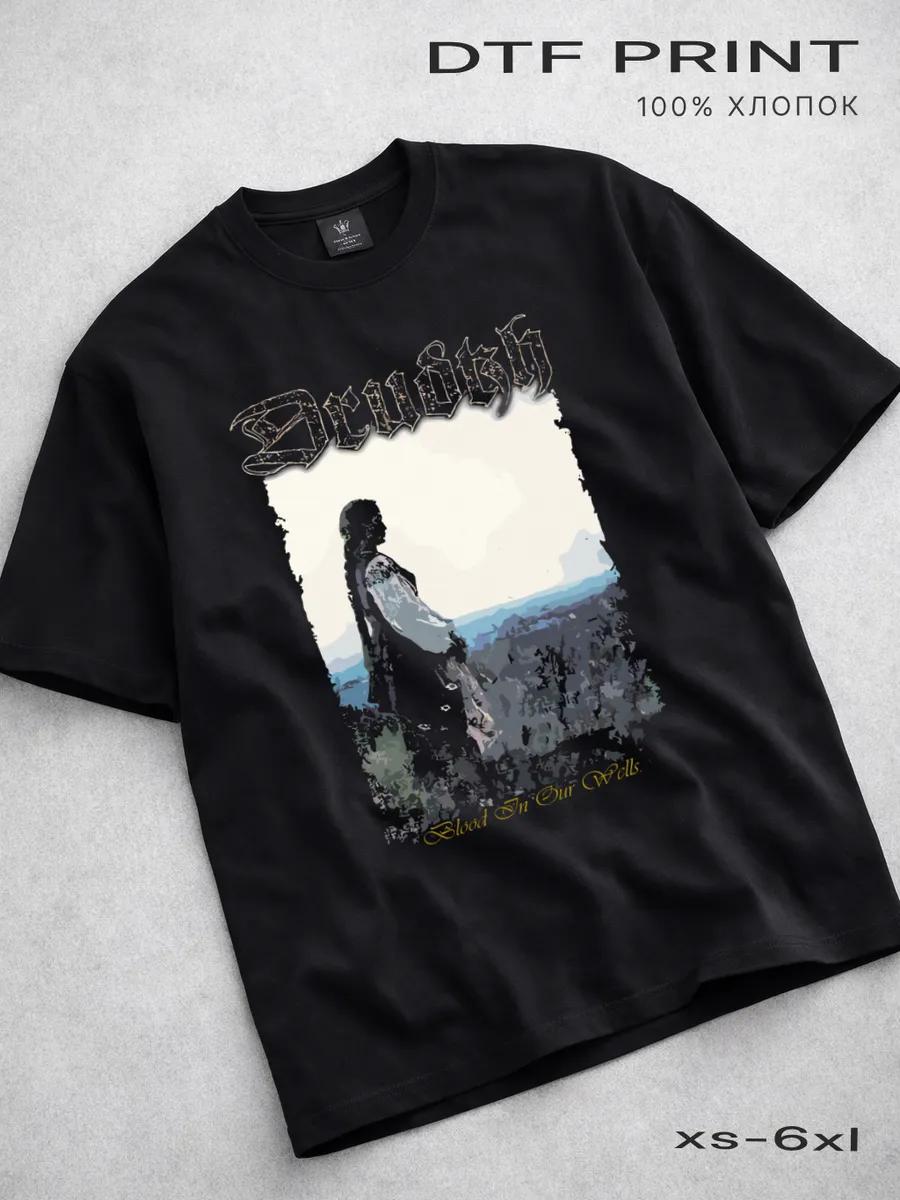 Black oversized t-shirt with humorous print Friday the 13th 4XL