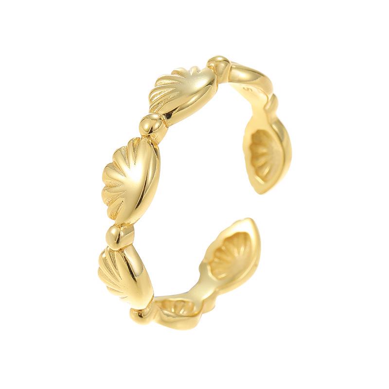 Banyan Tree S925 Silver Shell Ring - Korean Fashion Open Index Finger Design for Women