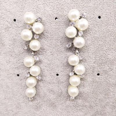 Korean Style Pearl Rhinestone Stud Earrings - Elegant & Versatile