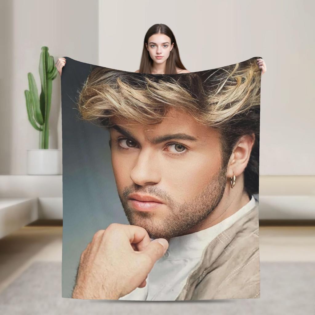 Super Warme DeckeKinder Erwachsene Dekorativ George Michael Britischer Sänger Überwurf Decke Flanell Bettüberwurf Für Draußen Bettabdeckung