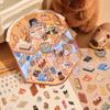 Cartoon Capybara Landscape Sticker Kawaii 3D Miniature Scene DIY Cabin Scene Visual Stacking Pasting Sticker Gift for