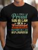 Proud Son In Law Of Wonderful Mother In Law Funny Family Graphic TShirt Mother Gift Unisex Black Cotton Tee