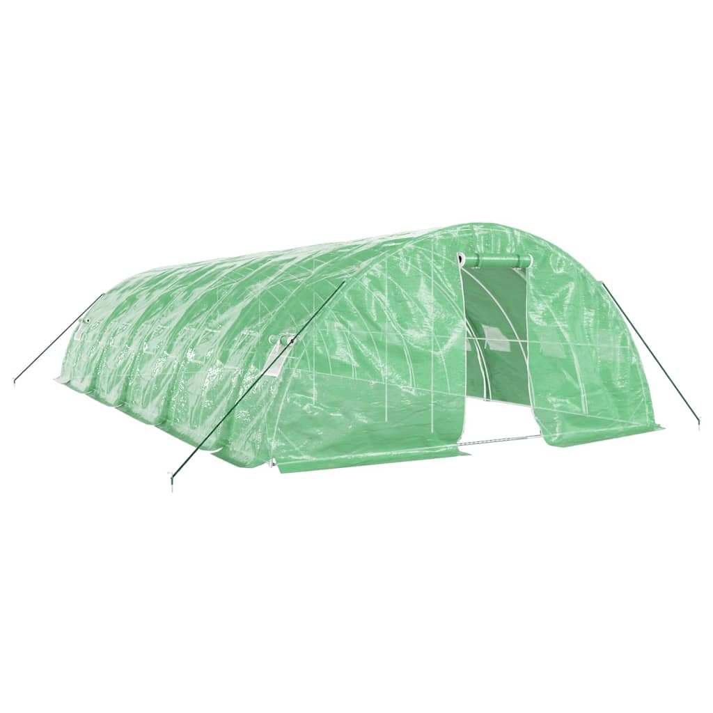 Vidaxl Szklarnia Ze Stalową Ramą, Zielona, 50 M², 10X5X2,3 M