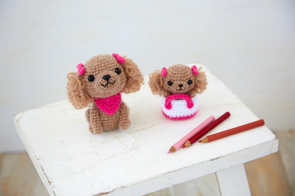 Hamanaka Craft Cute Amigurumi Toy Poodle Parent and Child Pack H301-515
