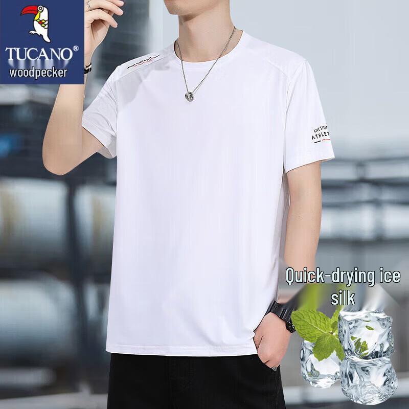 TUCANO Men s Summer Ice Silk Quick-Dry Athletic T-Shirt L