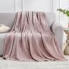 Hansleep Single Summer Soft and Suitable for All Seasons Smoky Blanket, 130x165cm, Microfiber, Comfortable, Washable, Anti-Static, (130x165cm, Pink)