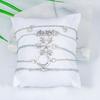 5Pcs/Set Fashion Women Snowflake Moon Star Alloy Bracelet Bangle Jewelry Gift