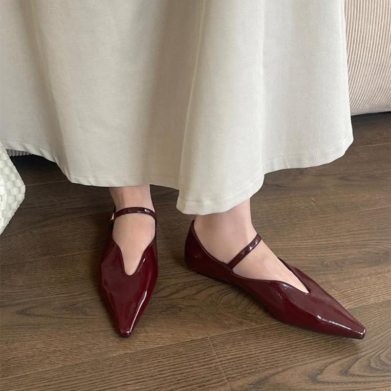 Bailamos 2025 Ladies Women Flat Shoes Fashion Brand Buckle Women Elegant Laofer Shoes Flat Heel Slip On Dress Ballerinas Shoes
