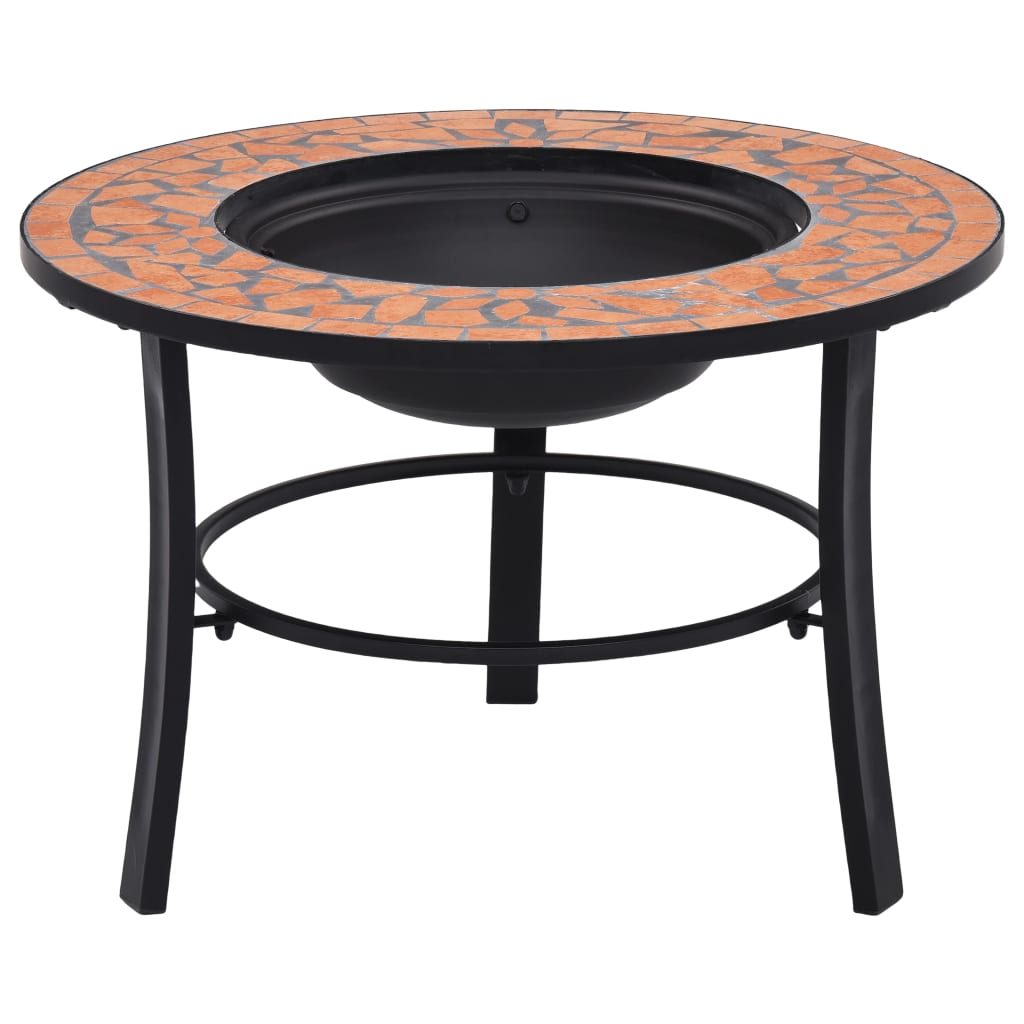 Feuerschale Mosaik Keramik Terrakotta 68 cm