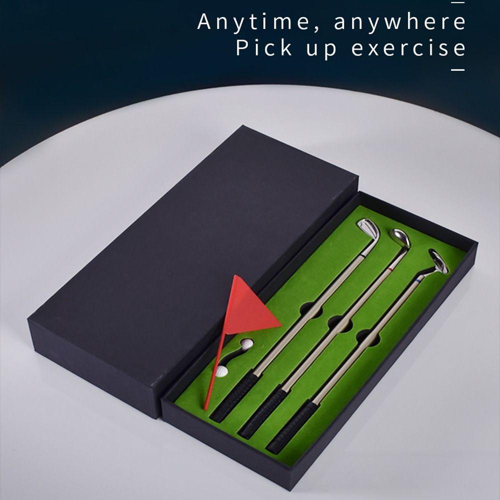 Signing Pen Black/Red/Blue Ink Golf Club Gift Gel Pen Ballpoint Pen Golf Putter Pen Set Neutral Pen