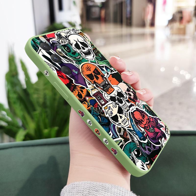 

Colorful Skull Phone Case For Samsung Galaxy A56 A36 A26 A16 A06 A55 A35 A25 A15 A05 A05S A54 A34 A24 A14 A04 A04S A04E 4G 5G Co Samsung A04E світло-зелений колір