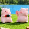 Pigs Figurines Mini Pigs Decors Waterproof Toy Playsets Miniature Doll Garden Figurines Cake Toppers Parties Favor