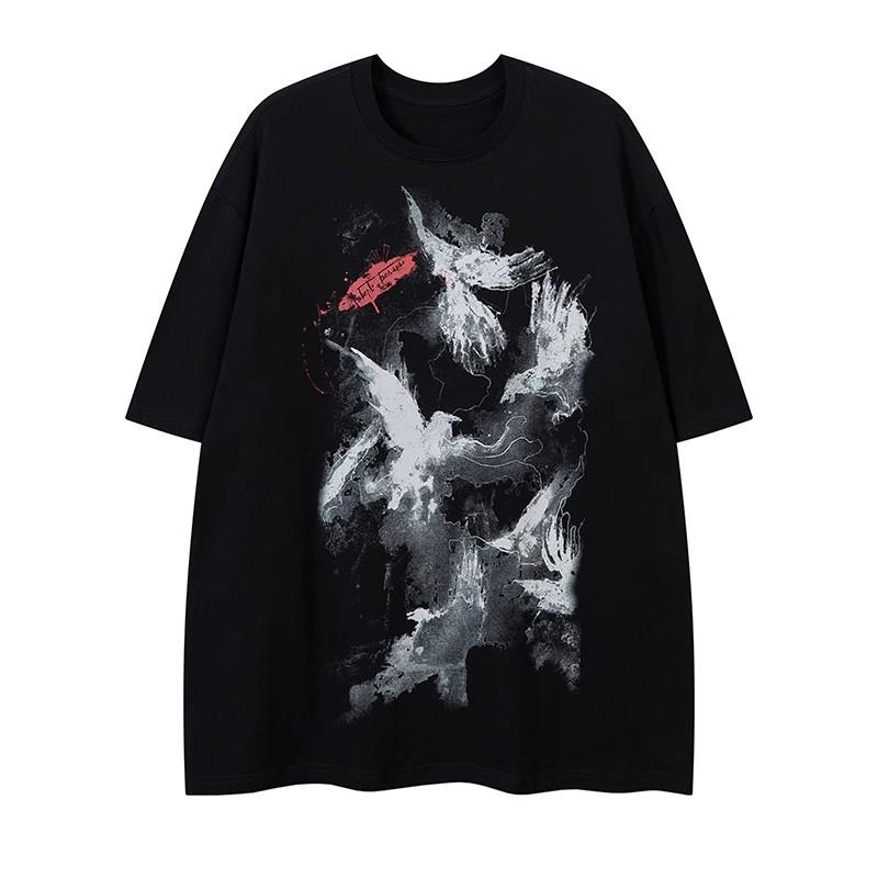 Summer Short Sleeve T-Shirt Men's Crew Neck Top Business Casual Couple Half Sleeve Versatile Loose Trendy Simple Top