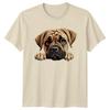 Cute Dog Breed Bullmastiff Puppy Peeking Funny Graphic TShirt