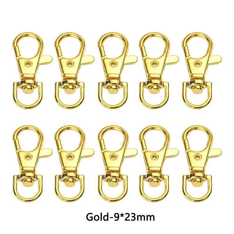 10Pcs/Lot 23/32/36/38mm Lobster Clasp Hooks Keychain 6 Colors DIY Jewelry Making Finding for Necklace Bracelet Chain Supplies