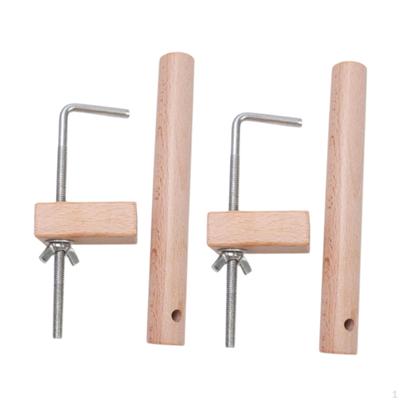 2Pcs Warping Pegs Weaving Loom Wooden Desk Clamp Set Racelets Multipurpose for