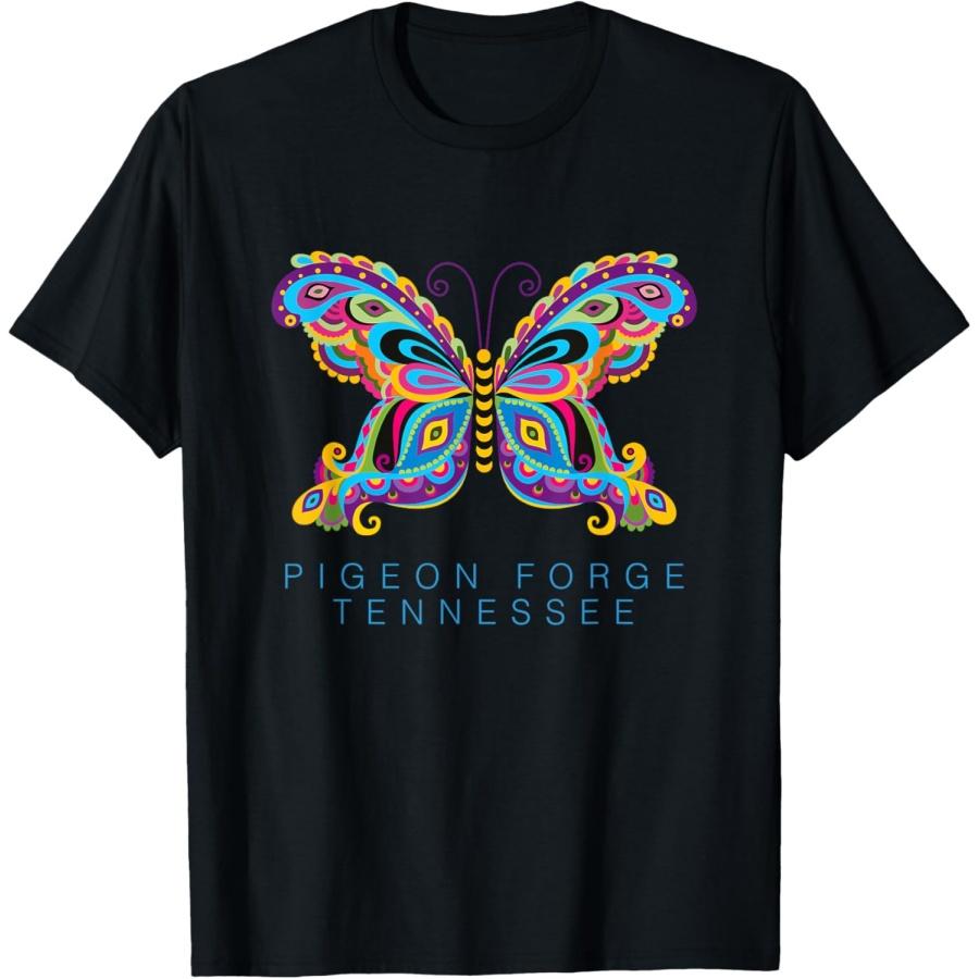 Pigeon Forge Tennessee Souvenir Butterfly Graphic T-Shirt S